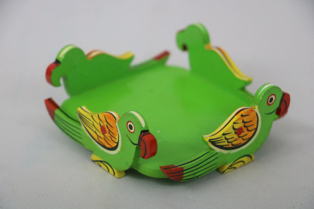 Wooden Coaster Set with Hand-Painted Designs – Home & Kitchen Balaji varanasi