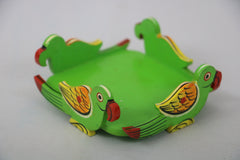 Wooden Coaster Set with Hand-Painted Designs – Home & Kitchen