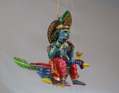 Handcrafted Flying Karthikeya Wall Hanging – Divine Peacock Ride