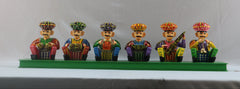 Musical Band Showpiece Set – 6 Hand-Painted Figurines on Base for Home Decor