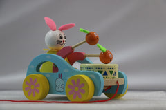 Handcrafted Channapatna Pull Toy for Kids – Wooden Pull-Along Toy