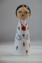 Cute Girl Peg Doll – Eco-Friendly, Handcrafted with Non-Toxic Colors