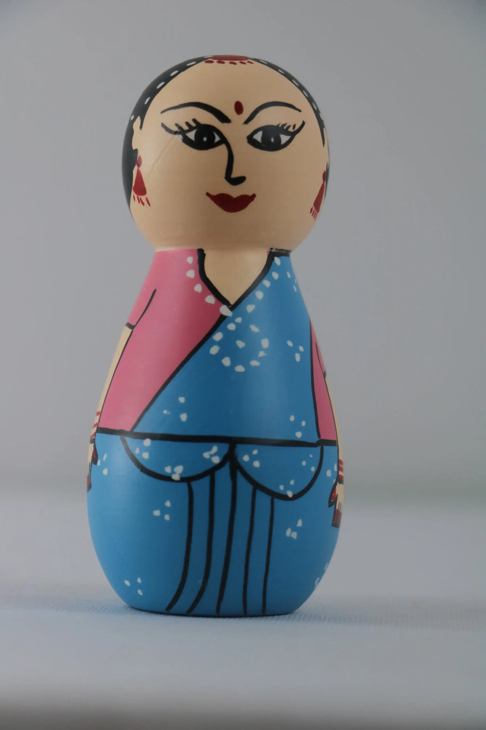 Beautiful Women Peg Dolls – Handcrafted with Non-Toxic Colors Wooden Lacquerware&toys