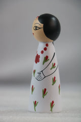 Cute Girl Peg Doll – Eco-Friendly, Handcrafted with Non-Toxic Colors BHARAT HANDICRAFTS