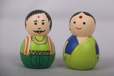 Traditional Couple Dolls in Non-Toxic Green – Perfect Cultural Decor BHARAT HANDICRAFTS