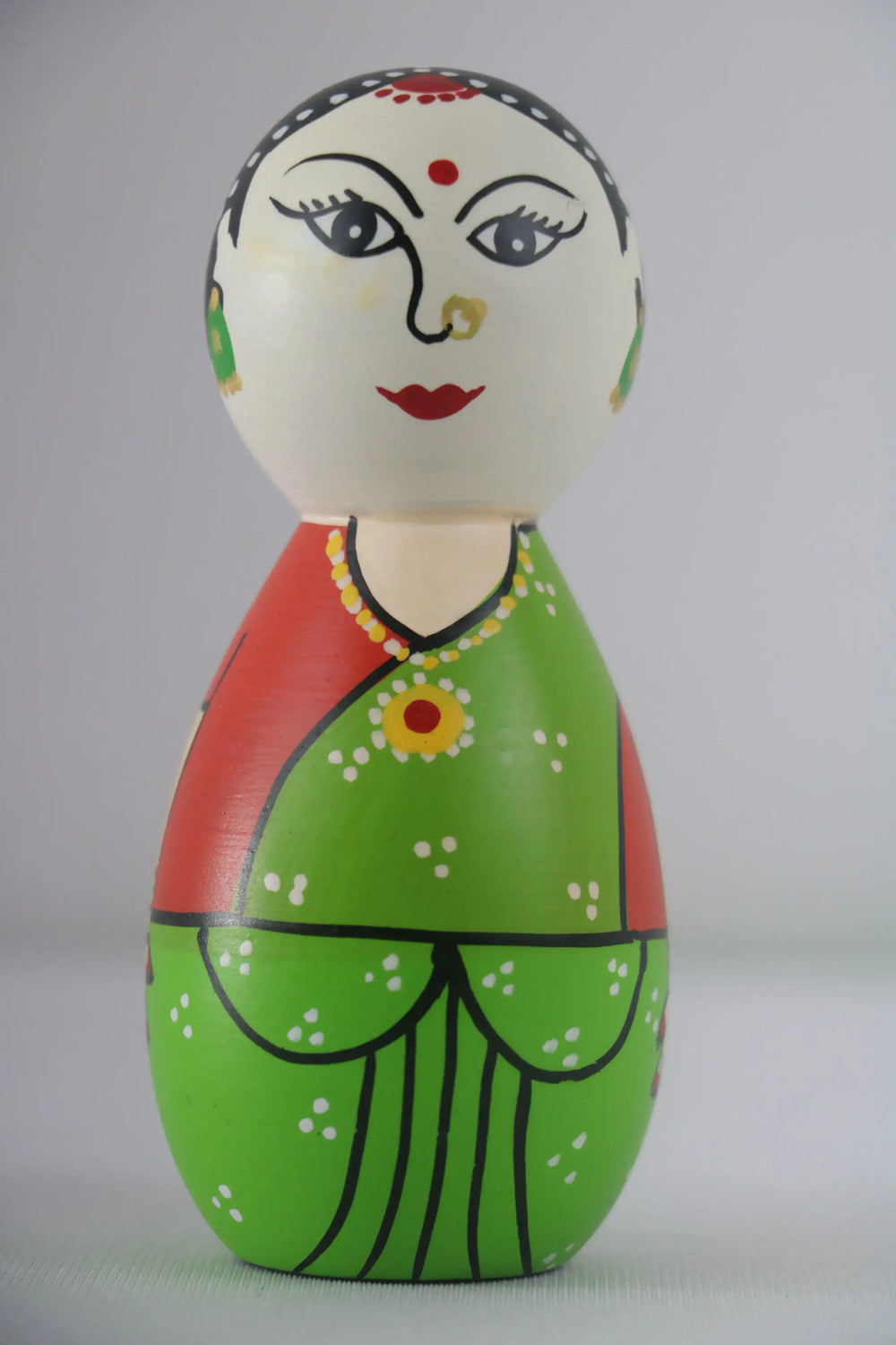 Beautiful Women Peg Dolls – Handcrafted with Non-Toxic Colors Wooden Lacquerware&toys