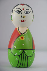 Beautiful Women Peg Dolls – Handcrafted with Non-Toxic Colors Wooden Lacquerware&toys