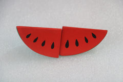 Wooden Watermelon Magnets Non-Toxic Color BHARAT HANDICRAFTS