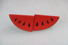 Wooden Watermelon Magnets Non-Toxic Color