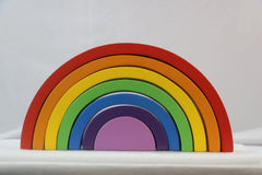 Colorful Wooden Rainbow Toy – Montessori-Inspired & Non-Toxic Wooden Lacquerware&toys