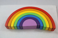 Colorful Wooden Rainbow Toy – Montessori-Inspired & Non-Toxic Wooden Lacquerware&toys