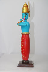 Channapatna Wooden Standing Krishna – Traditional Hand-Painted Idol