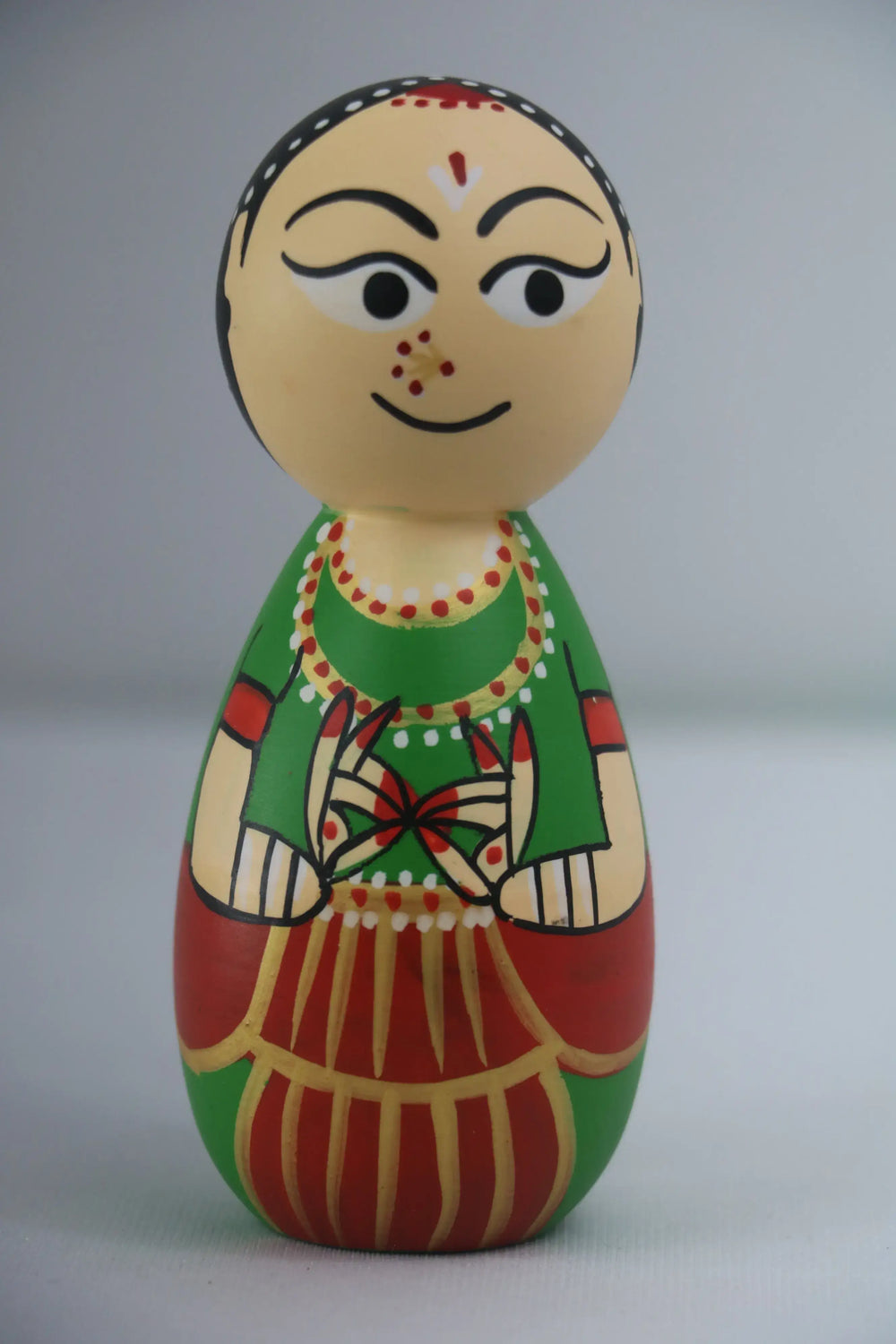 Hand-Painted Wooden Kathakali Dolls – Traditional Artistry Wooden Lacquerware&toys