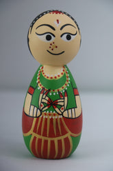 Hand-Painted Wooden Kathakali Dolls – Traditional Artistry