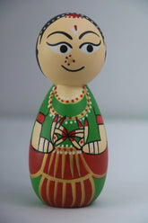 Hand-Painted Wooden Kathakali Dolls – Traditional Artistry Wooden Lacquerware&toys
