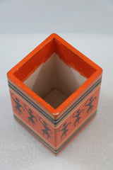 Handcrafted Channapatna Pen Stand – Colorful Hand-Painted Wooden Holder