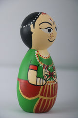 Hand-Painted Wooden Kathakali Dolls – Traditional Artistry