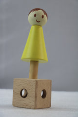 Girl Sculpture on Cube-Shaped Stand – Contemporary Home Decor
