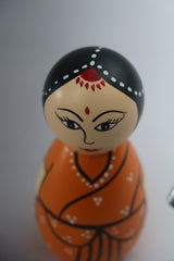 Authentic Hand-Painted Traditional Women Doll – Safe & Colorful