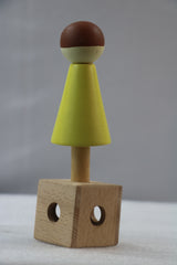 Girl Sculpture on Cube-Shaped Stand – Contemporary Home Decor