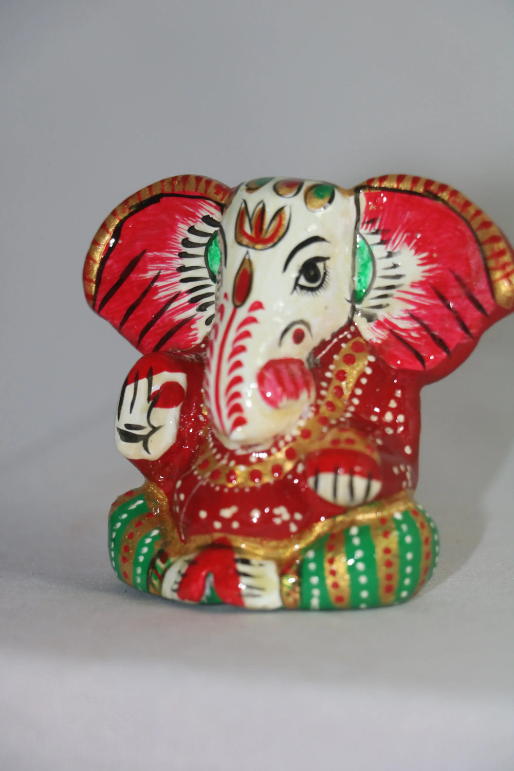 Hand-Painted Metal Ganesh Statue | Decorative Hindu Deity Figurine maruthi handicrafts