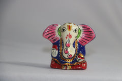 Hand-Painted Metal Ganesh Statue | Decorative Hindu Deity Figurine maruthi handicrafts