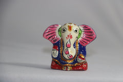 Hand-Painted Metal Ganesh Statue | Decorative Hindu Deity Figurine