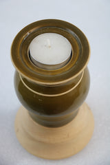 Non-Toxic Colored Candle with Holder & Base – Safe & Stylish