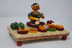 Channapatna Hand-Painted Seemantham Set – Authentic Artisan Artwork