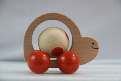 Handcrafted Snail with Ball Toy – Eco-Friendly Non-Toxic Paint