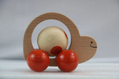 Handcrafted Snail with Ball Toy – Eco-Friendly Non-Toxic Paint BHARAT HANDICRAFTS