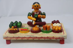 Channapatna Hand-Painted Seemantham Set – Authentic Artisan Artwork