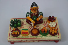 Channapatna Hand-Painted Seemantham Set – Authentic Artisan Artwork SRI_SURYADAYA_CHENNAPATNAM