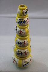 Channapatna Craft Pot Set – Handmade & Hand-Painted Wooden Decor Items