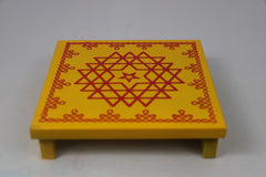 Channapatna Wooden Pooja Stand – Handcrafted & Hand-Painted Design