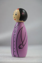 Elegant Women Peg Doll – Safe Non-Toxic Paint Finish BHARAT HANDICRAFTS