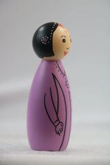 Elegant Women Peg Doll – Safe Non-Toxic Paint Finish BHARAT HANDICRAFTS