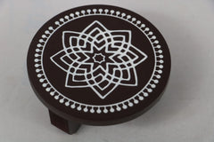 Channapatna Wooden Pooja Stand – Handcrafted & Hand-Painted Design SRI_SURYADAYA_CHENNAPATNAM