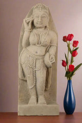 Divine Ornamentation - Apsara in the Act of Shringar Sand Stone