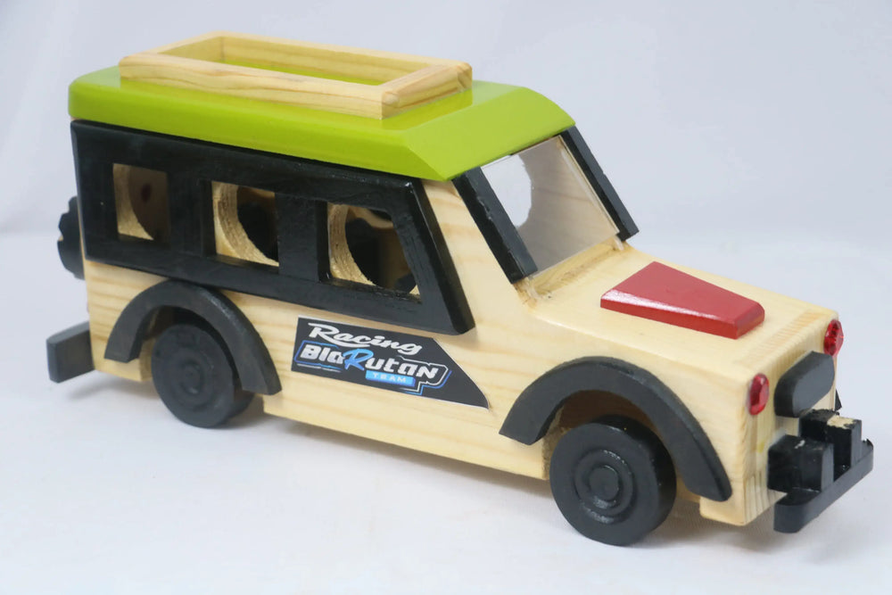 Channapatna Wooden SUV Car – Vibrant Multi-Colour Handmade Toy SRI_SURYADAYA_CHENNAPATNAM