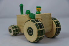 Channapatna Wooden Tractor (Green) – Traditional Handmade Toy SRI_SURYADAYA_CHENNAPATNAM