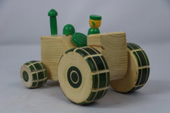 Channapatna Wooden Tractor (Green) – Traditional Handmade Toy