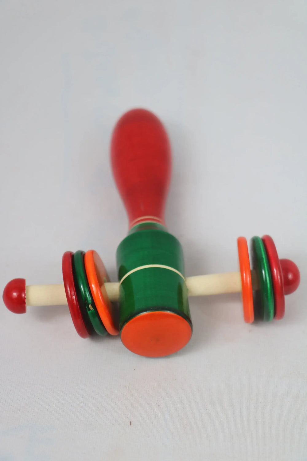 Channapatna Wooden Plate Rattle – Colorful Sound Toy for Kids SRI_SURYADAYA_CHENNAPATNAM