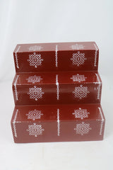 Traditional Hand Painted Wooden Pooja Steps – Artisan Made SRI_SURYADAYA_CHENNAPATNAM