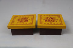 Channapatna Wooden Pooja Stand – Handcrafted & Hand-Painted Design