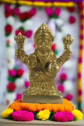 Divine Brass Laxmi Devi Idol – Goddess of Wealth and Prosperity Brass Ware