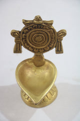 Brass Shanku Chakra Diya for Pooja and Rituals