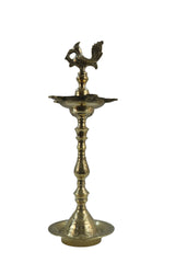 Brass Standing Deepam – Tall Oil Lamp for Pooja