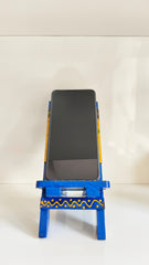 Handcrafted Wooden Mobile Stand | Colorful Hand-Painted Design