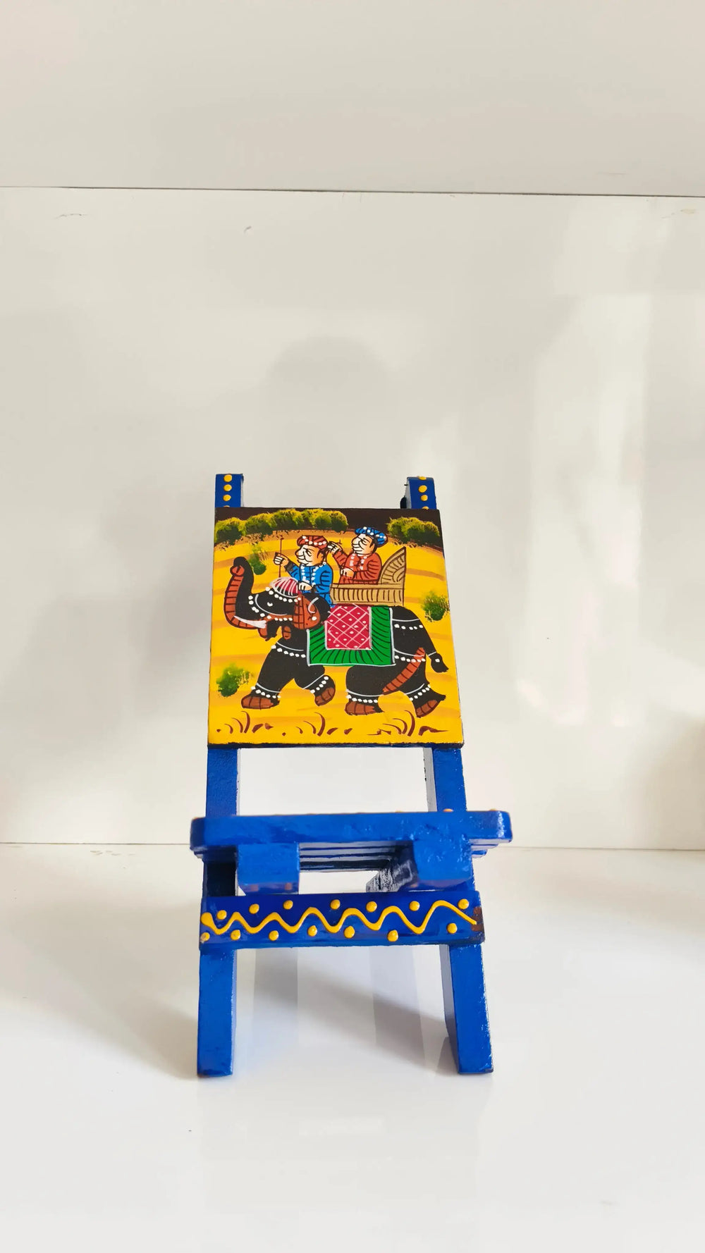 Handcrafted Wooden Mobile Stand | Colorful Hand-Painted Design maruthi handicrafts